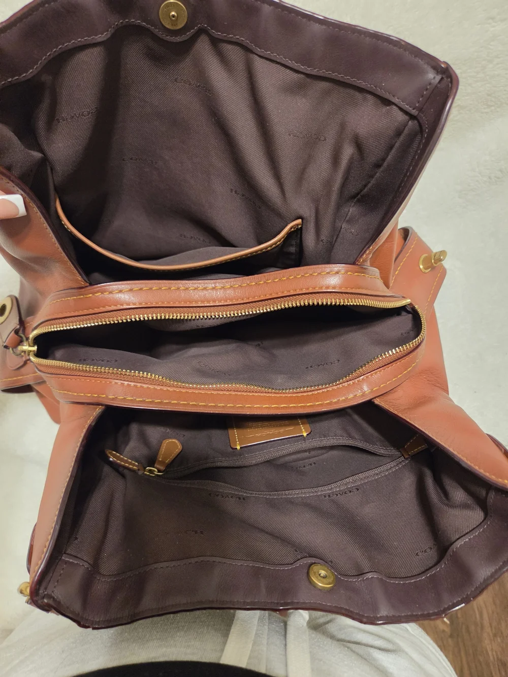COACH Signature Canvas Hobo Bag in Brown